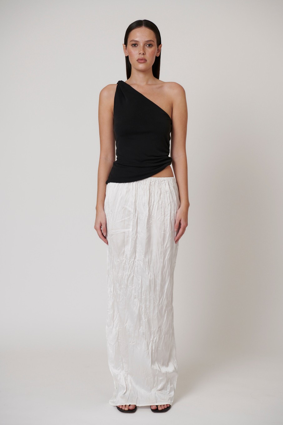 New Bayse Brand River Maxi Skirt - Ivory