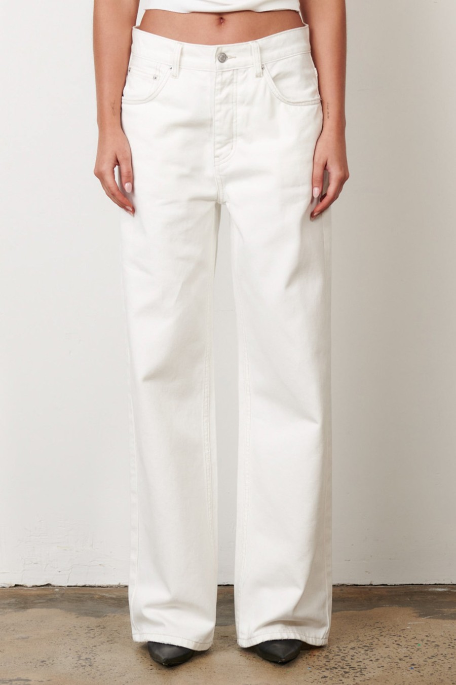 Clearance Bayse Brand Perry Denim - Geisha White