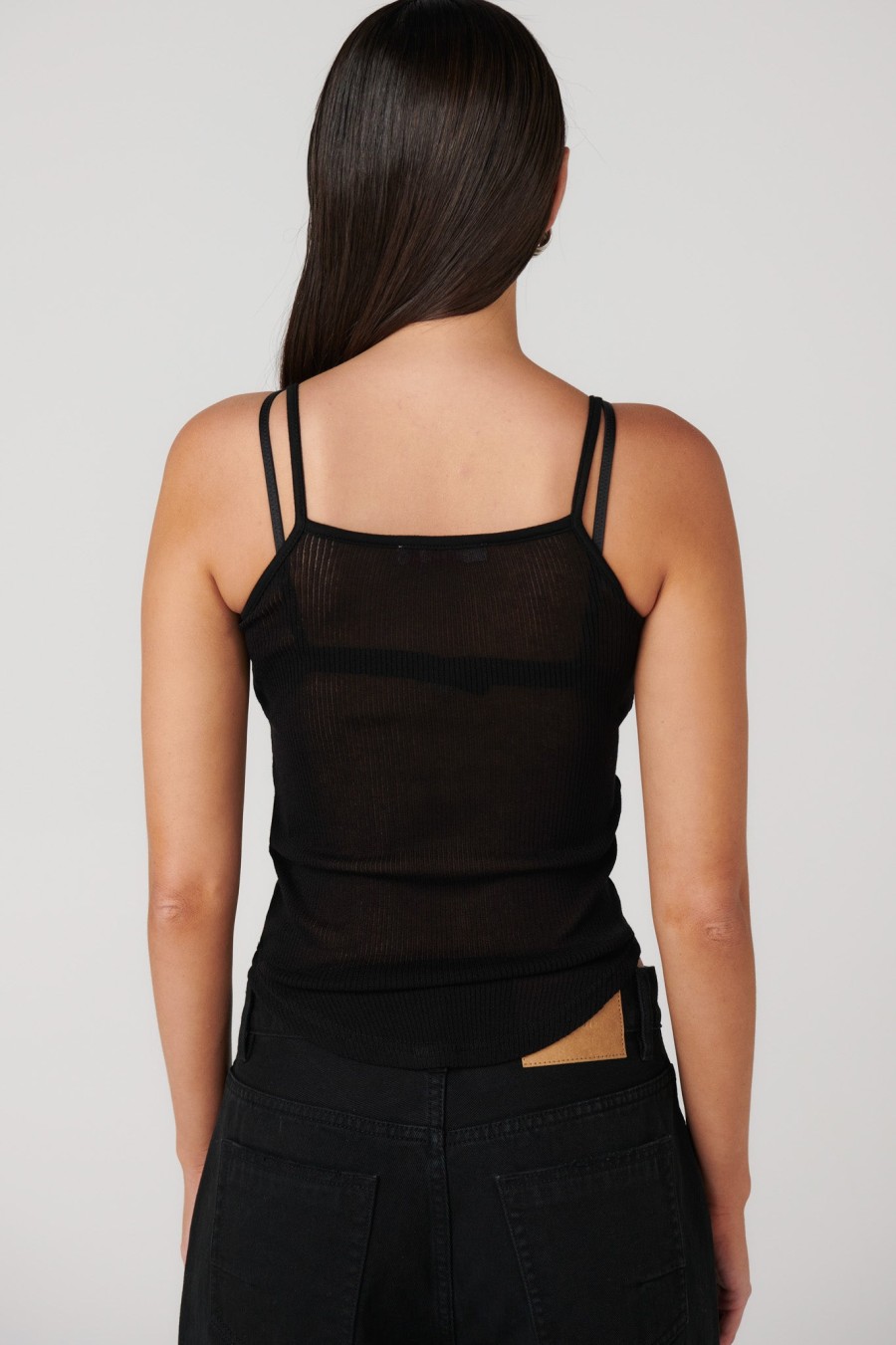 New Bayse Brand Daton Singlet Top - Black