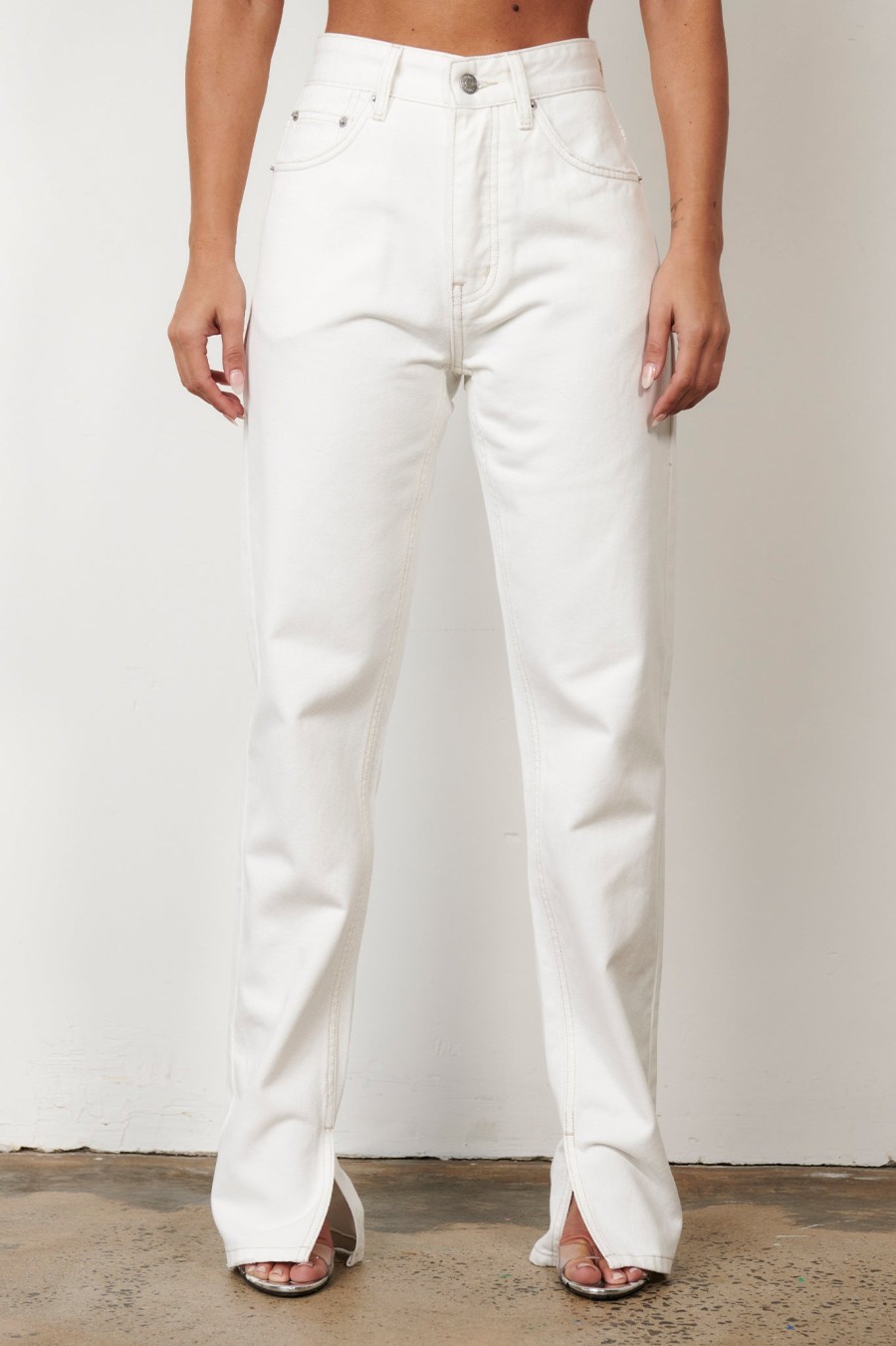 Hot Bayse Brand Melrose Denim - Geisha White