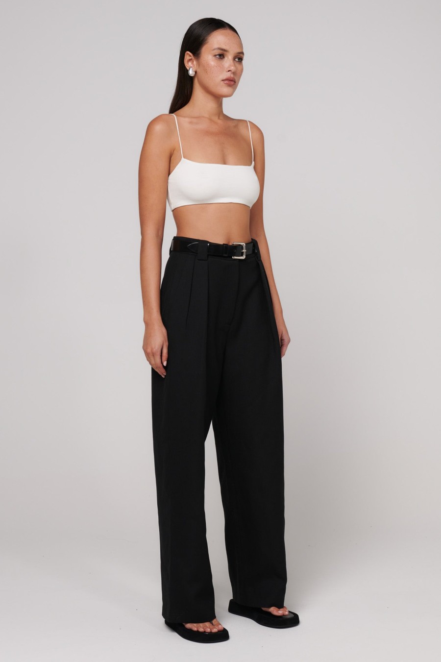 Clearance BAYSE BRAND Aura Crop Top - White