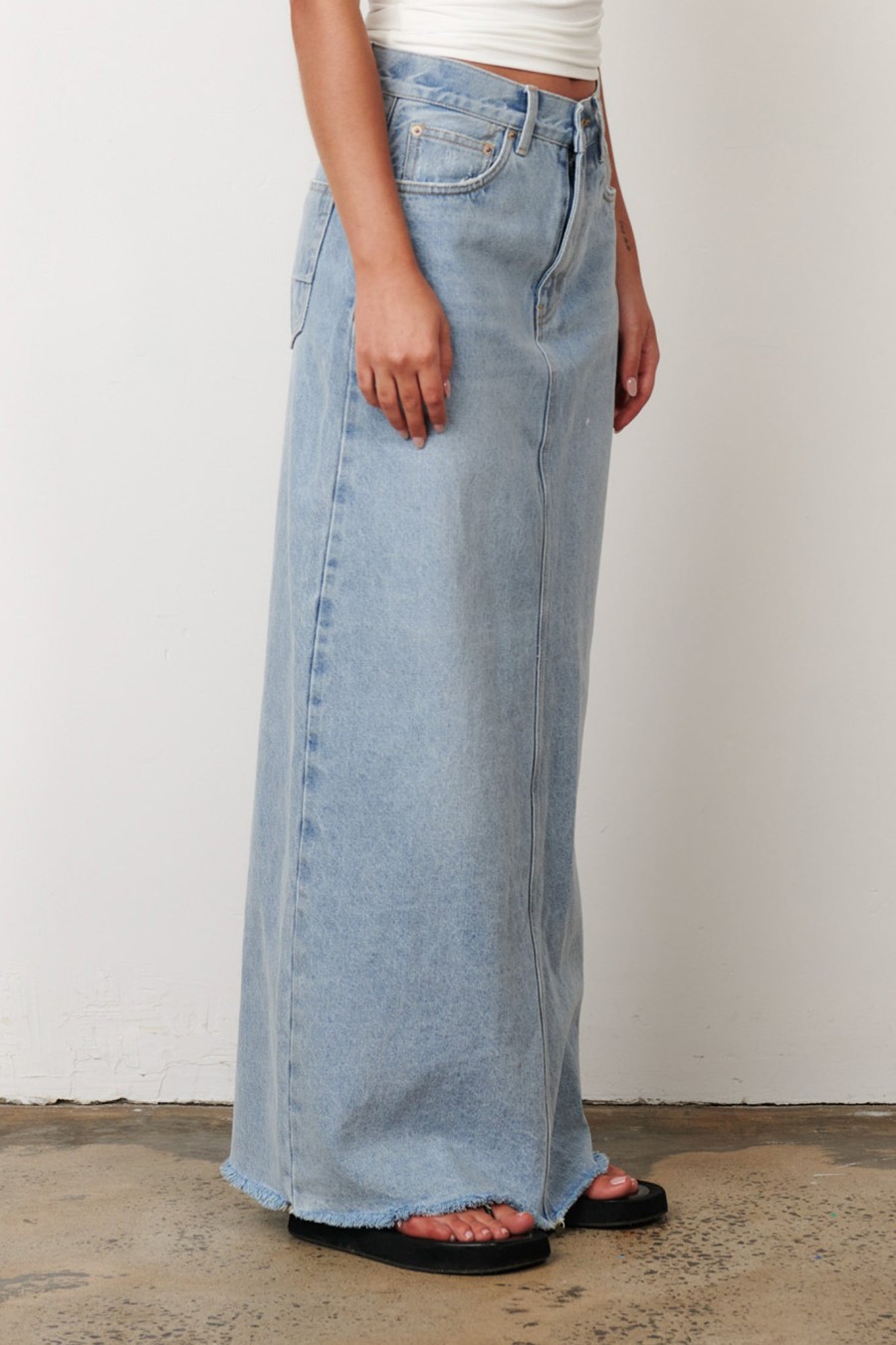 Best Bayse Brand Hudson Maxi Skirt - Saltwater Blue