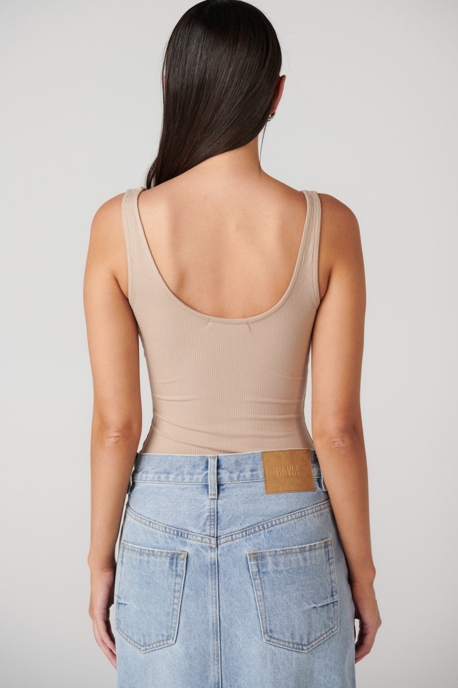 Clearance BAYSE BRAND Mia Bodysuit - Biscotti