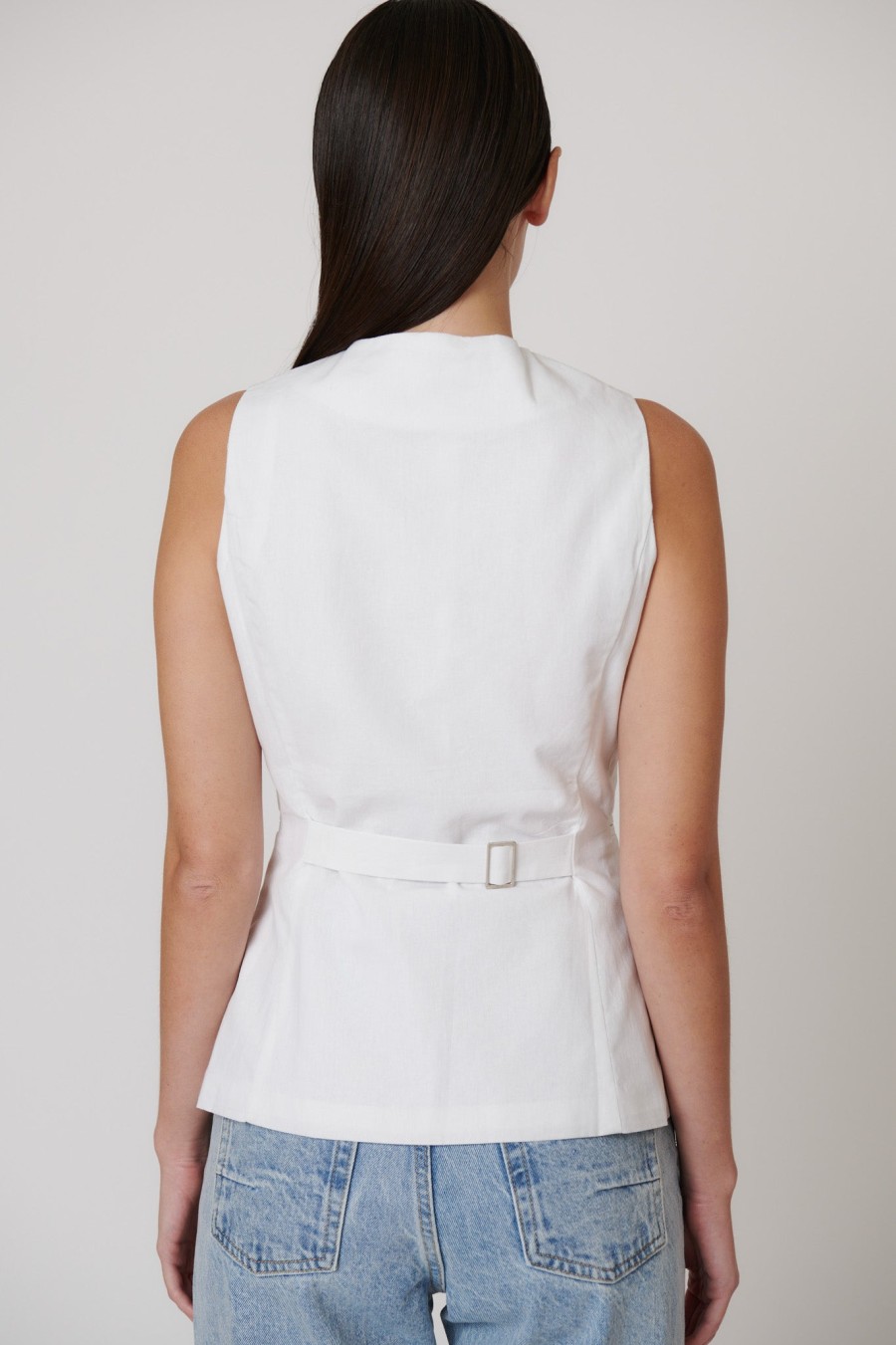 Online Bayse Brand Ellis Vest - Ivory